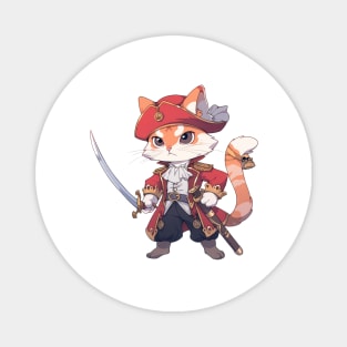 Pirate Swashbuckler Cat Hero Magnet